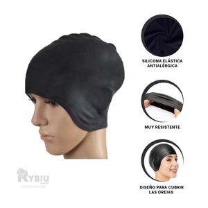 Casco Pradtico en Color Negro Y+Regalo Ligas para Peinar