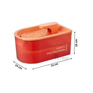 Fuente para Gatos Moderno y Practico de Color Naranja