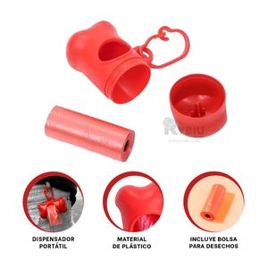Bolsa para Recoger Residuos de Rojo Y+Regalo Stickers