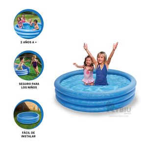 Piscina Sencilla de Instalar en Color Azul Y+Regalo Stickers