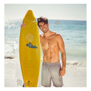 Tabla Hidrodinamica para Surfistas en Amarillo 7' Y+Stickers