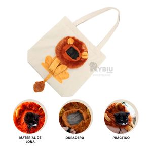 Cartera de Paseo para Mascota Color Hueso Y+Papel de Regalo