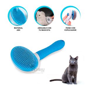 Peine con Eliminador de Pelo Color Celeste Y+Regalo Agendita