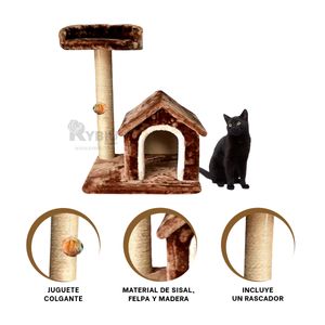 Torre de Juegos para Gatos en Marron Y+Post-it Adhesivos