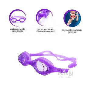 Lentes para Clases de Natacion en Piscina de Color Morado