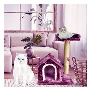 Gym para Entretener Gato Dos Pisos Lila Y+Regalo Stickers