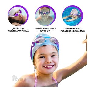 Lente Adaptables para Nadar en Multicolor Y+Papel de Regalo