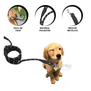 Soga Practico para Can Delgada 2m en Negro Y+Regalo Agendita