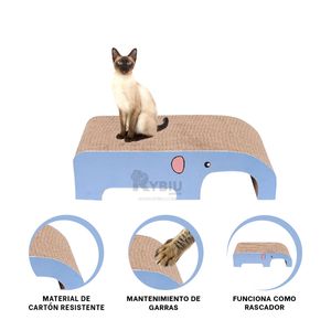 Raspador Multifuncional para Gato Marron Y+Post-it adhesivos