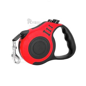 Soga Retractil de Mascota Comodo 5 Metros en Diseño Rojo