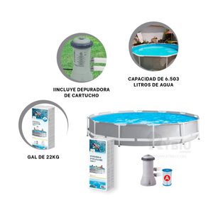 Piscina Sencilla de Transportar y Ergonomica Y+Stickers
