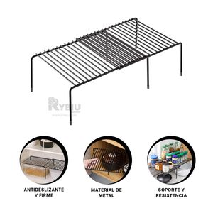 Separador de Gaveta Expandible de 6 Patas en Color Negro