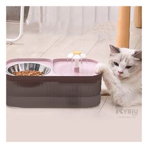 Plato con Dos Fuentes para Gato Rosado Y+Post-it Adhesivos