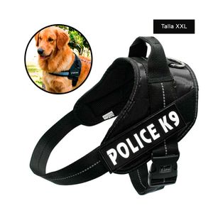 Pechera de Seguridad para Can en Negro XXL Y+Stickers