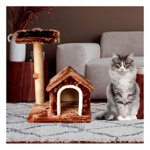 Gym de Felinos con Dos Niveles Marron Y+Papel de Regalo