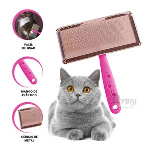 Peine con Cerdas de Metal Fucsia Talla L Y+Regalo Agendita