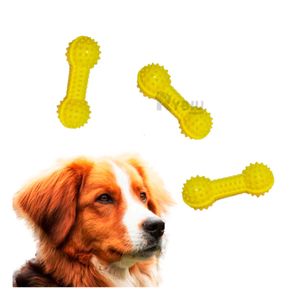 Juguete en Forma de Pesa Canino Amarillo Y+Papel de Regalo