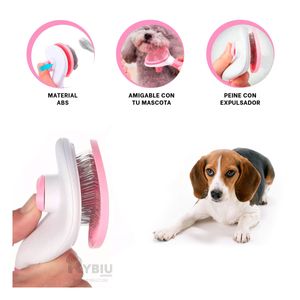 Peine Removedor de Pelusa de ABS Color Rosado Y+Stickers