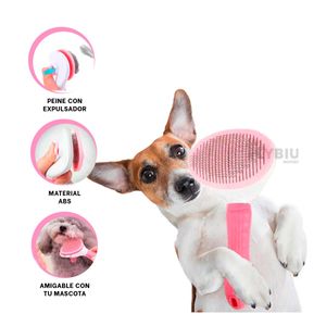 Peine Pet de Material ABS en Color Rosado Y+Papel de Regalo