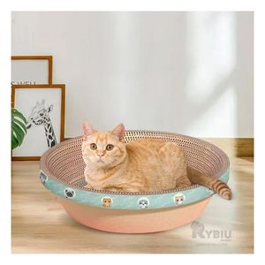 Rascador Perfecto para Gatos en Chico Tono Marron Y+Stickers