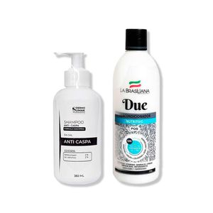 Shampoo Anticaspa Sin Sal 350ml + Reacondicionador Due 500Gr