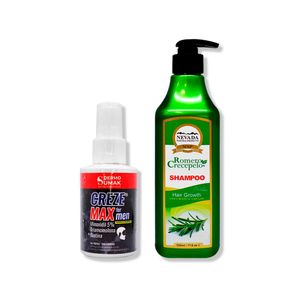 Locion Creze Max Formen 60ml + Shampoo Romero Crecepelo 520ml