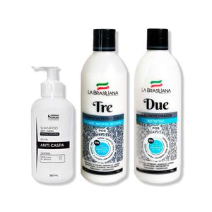 Shampoo Anticaspa 350ml + Shampoo Tre 500Gr + Acondicionador Due 500Gr