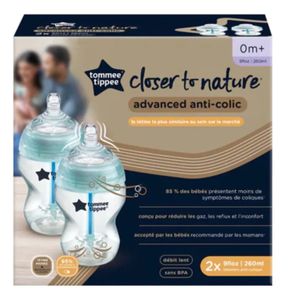 Pack Biberón Anti Cólicos Avanzado 9oz Tommee Tippee Pack 2u