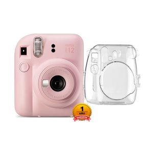 Camara Fujifilm Instax Mini 12 Rosa+Estuche Transparente