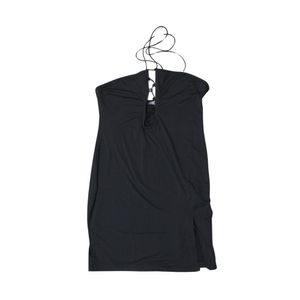 Vestido Just Quella Color Negro con Abertura Lateral Sanllo