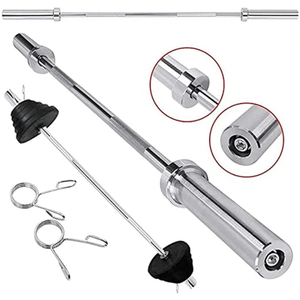 Barra Olímpica Recta de 120 cm + Seguros