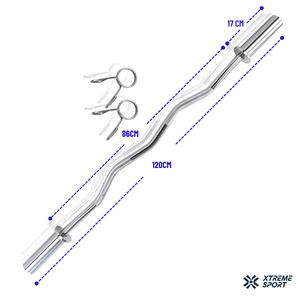 Barra Olimpica Zeta de 120cm  Seguros