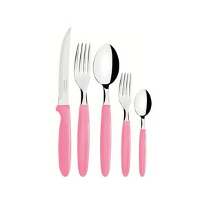 Juego de Cubiertos Tramontina Ipanema Rosado - 30 Piezas Elegantes y Modernas