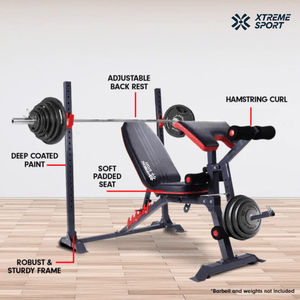 Banca de Ejercicios con Soporte Multitrainer IRON GYM