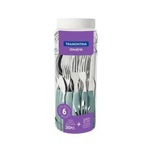 Juego de Cubiertos Tramontina Ipanema Menta - 30 Piezas Elegantes y Modernas