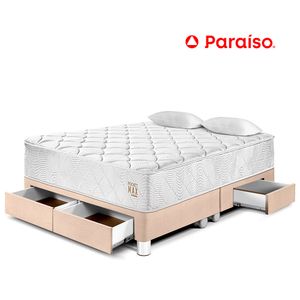 Cama Pocket Max Queen Con Cajones Champagne