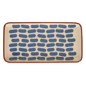 Plato para Cóctel Rectangular con Diseño 11,7x22,8x2 cm