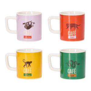 Set 4 Mini Tazas Espresso para Café 140 ml