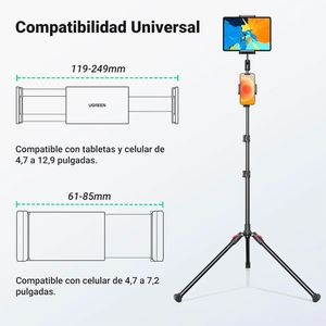 Soporte Tripode Dual 2 en 1 Ugreen LP585 para Tablet iPad Smartphones