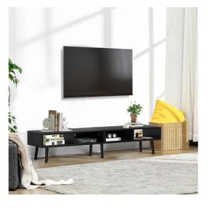 Mesa de TV 65" Clásica TU MESITA Majer Melamina 18mm color Negro