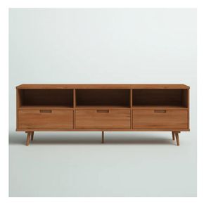 Mesa de TV Molly 75" TU MESITA Melamina 18mm color Marrón 3 cajones