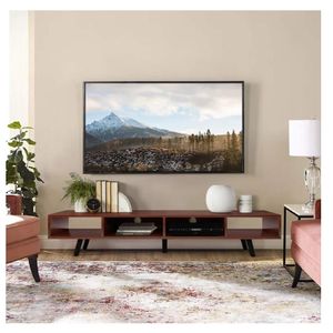 Mesa de TV 65" Contemporánea TU MESITA Jynx Melamina 18mm Color Marrón