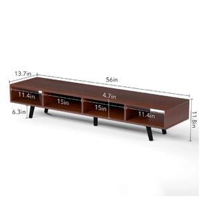 Mesa de TV 65" Contemporánea TU MESITA Jynx Melamina 18mm Color Marrón