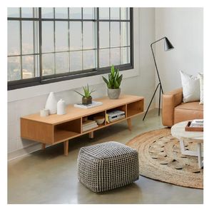 Mesa de TV 65" Contemporánea TU MESITA Jynx Melamina 18mm Color Haya