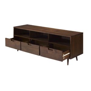 Mesa de TV Molly 75" TU MESITA Melamina 18mm color Marrón Oscuro 3 cajones
