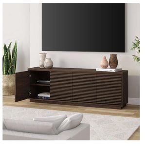 Mesa Moderna de TV 75" TU MESITA Mireya Melamina 18mm color Marrón 4 puertas
