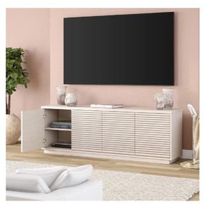 Mesa Moderna de TV 75" TU MESITA Mireya Melamina 18mm color Duna 4 puertas