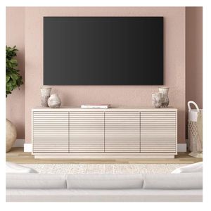 Mesa Moderna de TV 75" TU MESITA Mireya Melamina 18mm color Duna 4 puertas