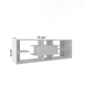 Mesa de TV Contemporánea 77" Bruselas TU MESITA melamina 18mm color Blanco