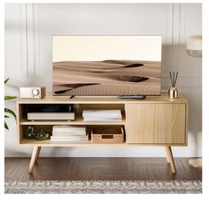 Mesa de TV Funcional 50" TU MESITA Eva Melamina 18mm color Duna 1 puerta